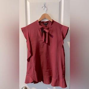Banana Republic deep red blouse. Size medium.
